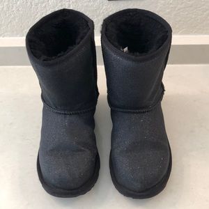 UGG Childrens Classic Short II Glitter Black